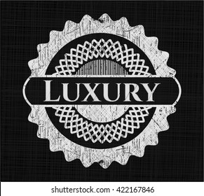 Luxury on blackboard