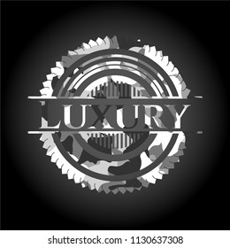 Luxury on grey camouflaged pattern