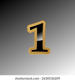 Luxury One shiny gold text