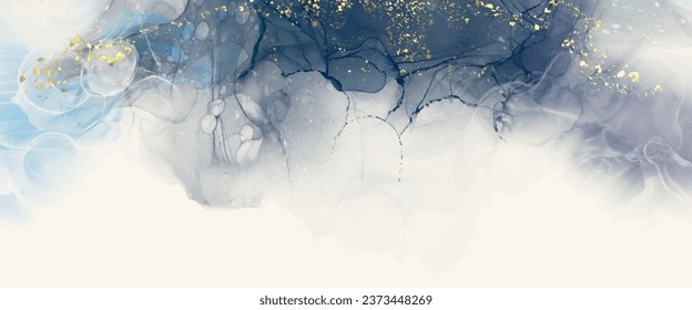 Luxury orange abstract background of marble liquid ink art painting on paper. Original artwork watercolor alcohol ink paint. Vector illustration.