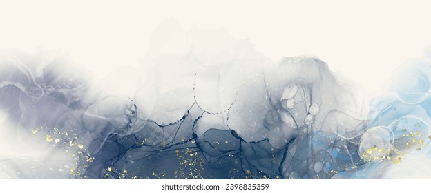 Luxury orange abstract background of marble liquid ink art painting on paper. Original artwork watercolor alcohol ink paint. Vector illustration.