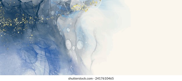 Luxury orange abstract background of marble liquid ink art painting on paper. Original artwork watercolor alcohol ink paint. Vector illustration.