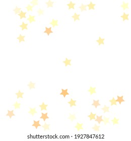 Luxury Orange Yellow Rich Shiny White Bohemian Magic Stars Surface Illustration. Christmas Sky Seamless Vector. Simple Bright Trendy Night Background. Party Holiday Geometrical Shape Backdrop.