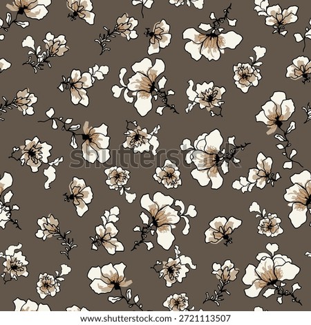 Luxury orchid flower seamless pattern. Textiles, wallpapers etc. Orchid print for nature.