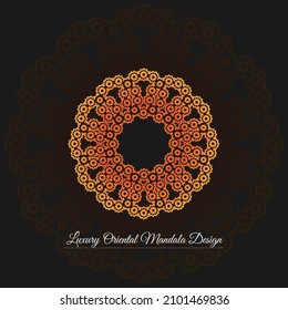 Luxury Oriental Mandala Design. mandala meditation relaxing pattern anti stress coloring