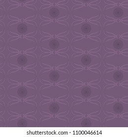 Luxury original violet seamless vector pattern. Oriental like style