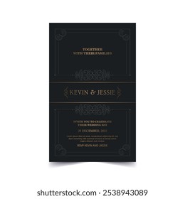 luxury ornament border style invitation