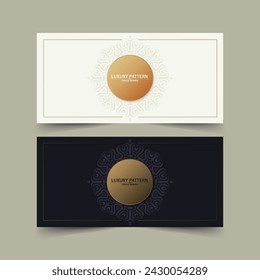 luxury ornament circle border design card