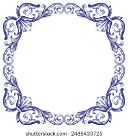 Luxury Ornament Element. Vintage frame border invitation label