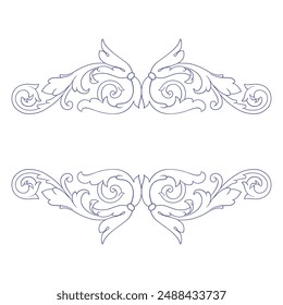 Luxury Ornament Element. Vintage frame border invitation label