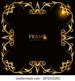 Luxury ornament or floral frame design background.