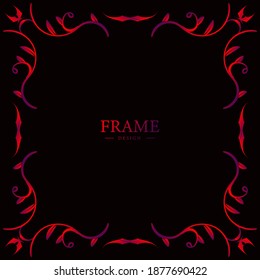 Luxury ornament or floral frame design background.