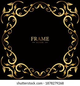 Luxury ornament or floral frame design background.