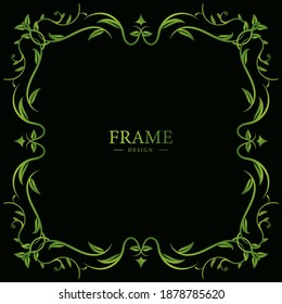 Luxury ornament or floral frame design background.