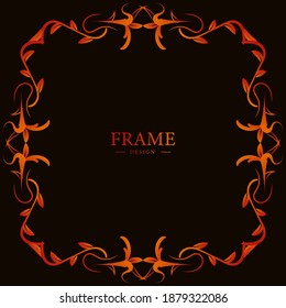 Luxury ornament or floral frame design background.