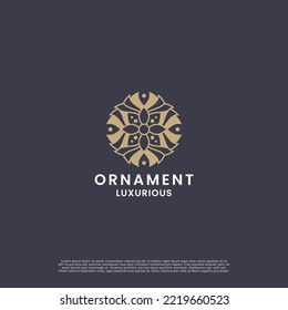 luxury ornament flower logo design. beauty mandala logo design for branding and company labels