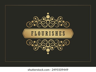 Luxury ornament greeting card vector template
