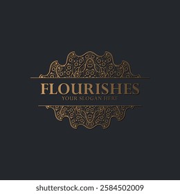 Luxury ornament greeting card vector template