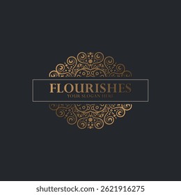 Luxury ornament greeting card vector template