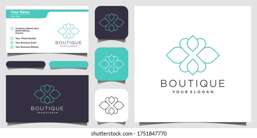 Luxury ornament logo design and business card design