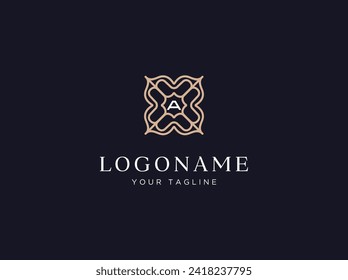 luxury ornament logo design vector template