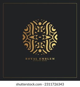  luxury ornament logo line art