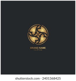 luxury ornament logo line art