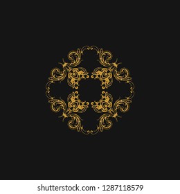 luxury ornament logo template