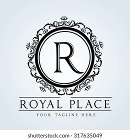 Luxury ornament  Logo Template with R letter 