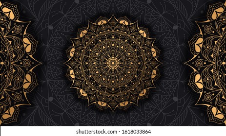 luxury ornament mandala. design background in gold color. Elegant Design Vector.