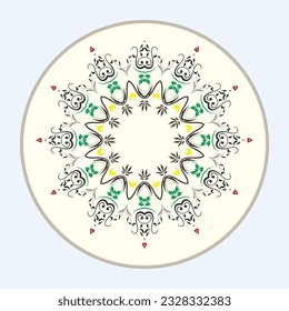 Luxury Ornament round set with mandala. Geometric circle element made in vector. Perfect set for any other kind of design, birthday and other holiday, Islamic india and arabic designs.
