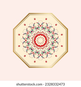 Luxury Ornament round set with mandala. Geometric circle element made in vector. Perfect set for any other kind of design, birthday and other holiday, Islamic india and arabic designs.
