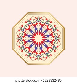 Luxury Ornament round set with mandala. Geometric circle element made in vector. Perfect set for any other kind of design, birthday and other holiday, Islamic india and arabic designs.
