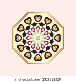 Luxury Ornament round set with mandala. Geometric circle element made in vector. Perfect set for any other kind of design, birthday and other holiday, Islamic india and arabic designs.