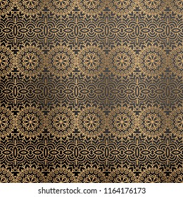 luxury ornamental background in gold color