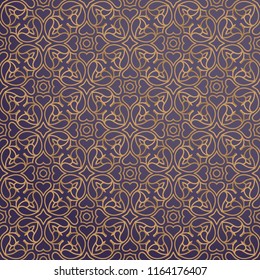 luxury ornamental background in gold color