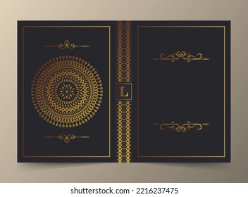 Luxury ornamental book cover design
