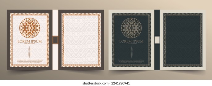 Luxury ornamental book cover design