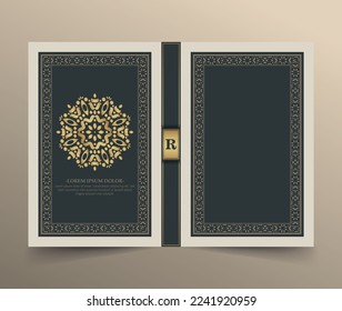 Luxury ornamental book cover design