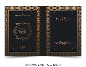 Luxury ornamental book cover design