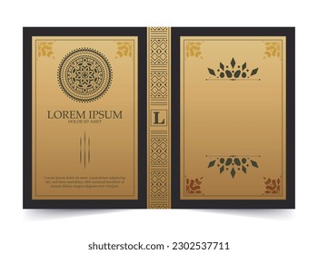 Luxury ornamental book cover design
