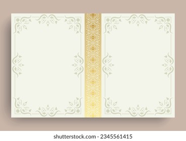 Luxury ornamental book cover design