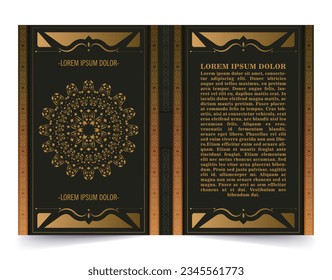 Luxury ornamental book cover design