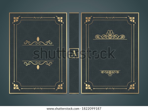 Luxury ornamental book cover\
design