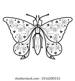 Luxury ornamental butterfly vector illustration