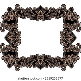luxury ornamental classic vector engraved frame