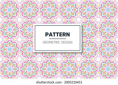 Luxury ornamental Colorful mandala design seamless Vector pattern  