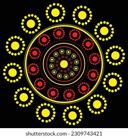 Luxury ornamental colour mandala design background,