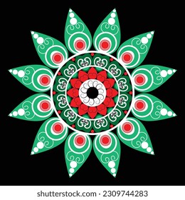 Luxury ornamental colour mandala design background,