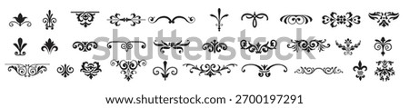 Luxury ornamental elements collection vector illustration